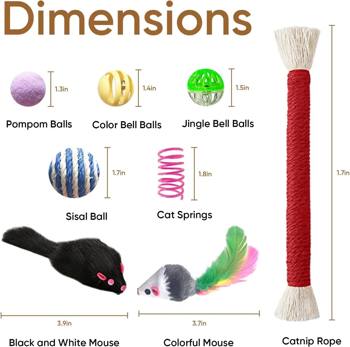 34 Packs Interactive Cat Toys