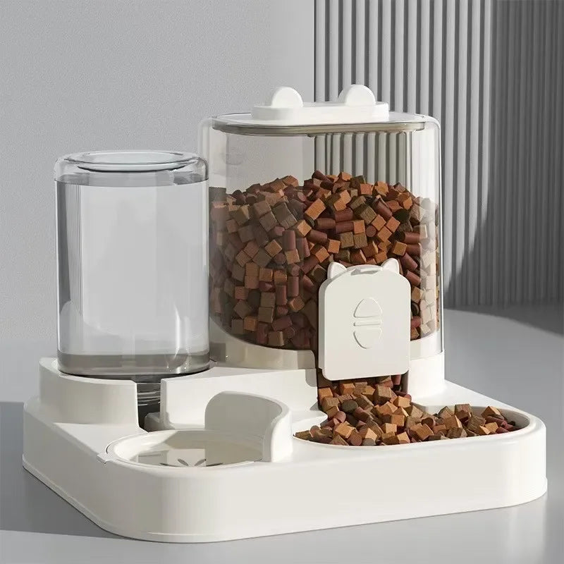 Automatic Feeder Dog or Cat With Water Fountain Large Capacity Storage Dispenser