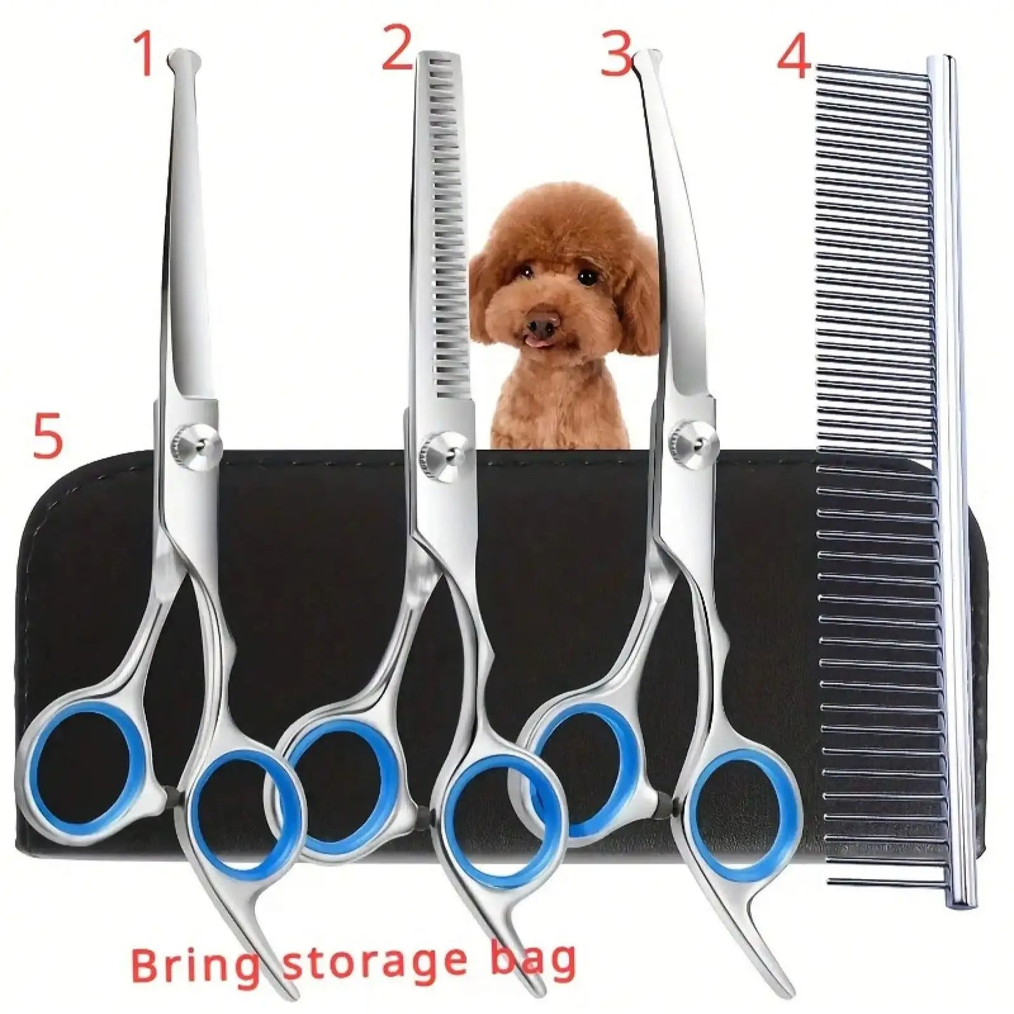 5-piece Professional Pet Beauty Scissors Set - Essential for Pets