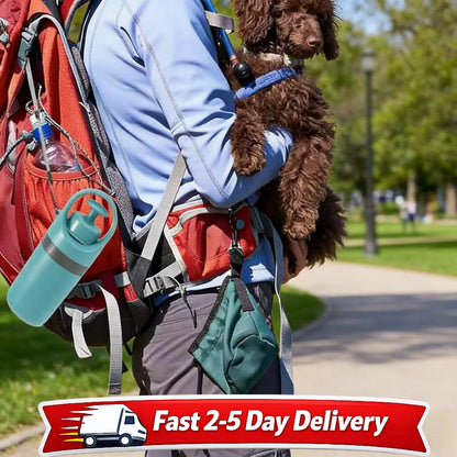 Portable Dog Pooper Scooper No Touch Claw Pickup Tool with Waste Bag Holder Easy One Hand Cleanup