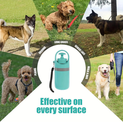 Portable Dog Pooper Scooper No Touch Claw Pickup Tool with Waste Bag Holder Easy One Hand Cleanup