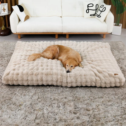 Ultra Plush Dog Bed Soft Pet Cushion with Washable Mat