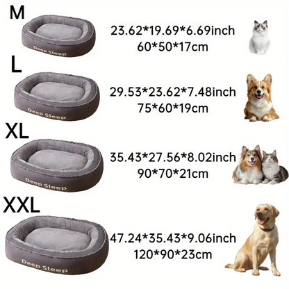 Pet Bed Round Dog Kennel Soft Washable Cushion Bed