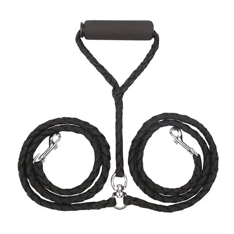 4.5' Pet Double Leash 2 Way Couplers Dog Leash Rope
