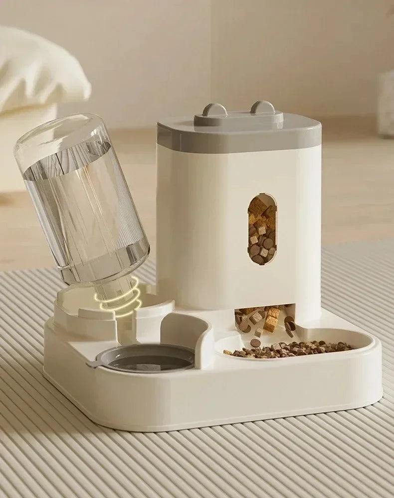 Automatic Feeder Dog or Cat With Water Fountain Large Capacity Storage Dispenser