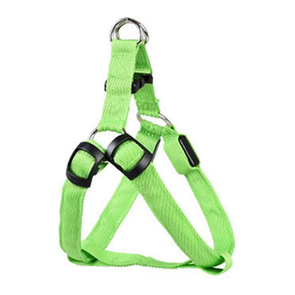 Adjustable LED Pet Harness USB Rechargeable Light Up Dog Harness
