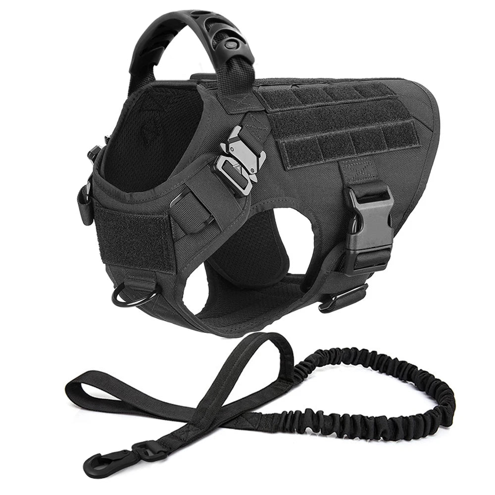 Tactical Dog Harness Leash Set