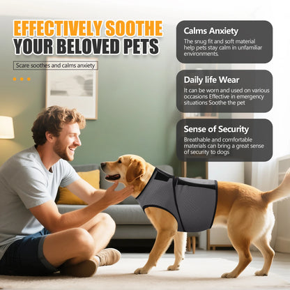 Dog Anxiety Jacket, for Thunder, Skin-Friendly - Keep Pet Calm, Anti Anxiety Vest