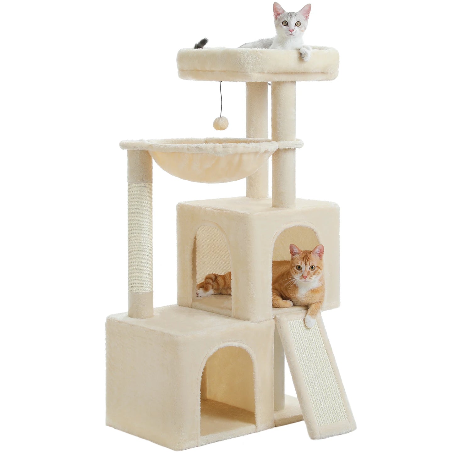 Large Cat Tree for Indoor Cats Multi-Level Cat Tower with Spacious Condos Sisal Scratching Pad