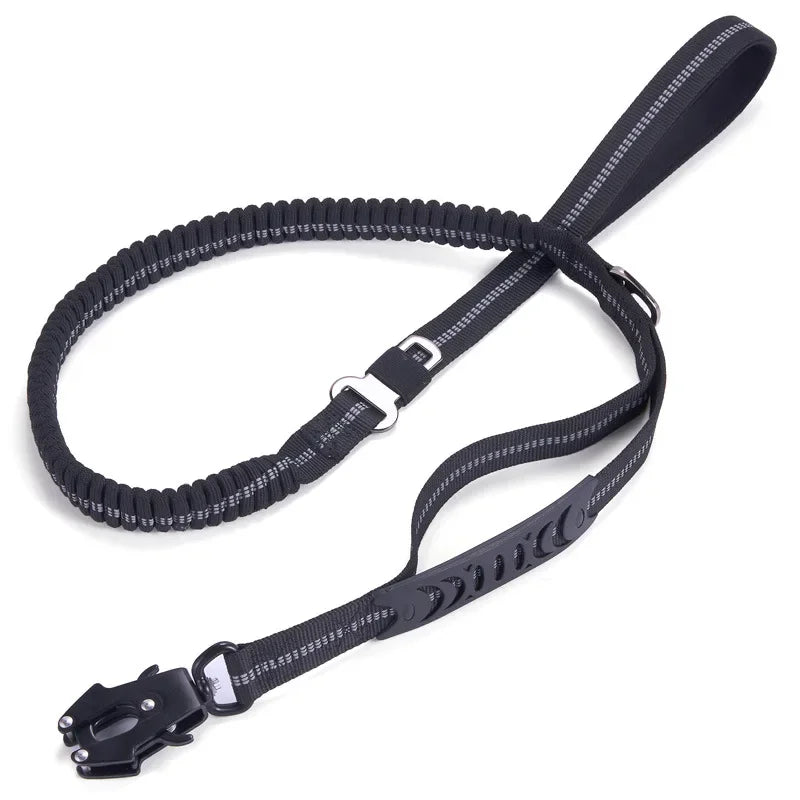 Reflective Shock Absorbing Pet Leash with Car Seatbelt