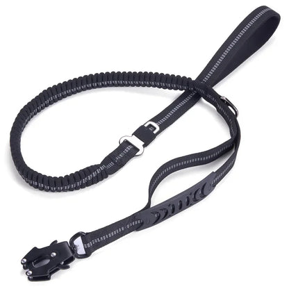Reflective Shock Absorbing Pet Leash with Car Seatbelt