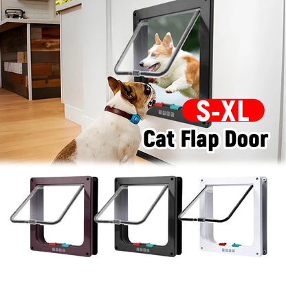 Cat Flap Door with 4 Way Security Lock