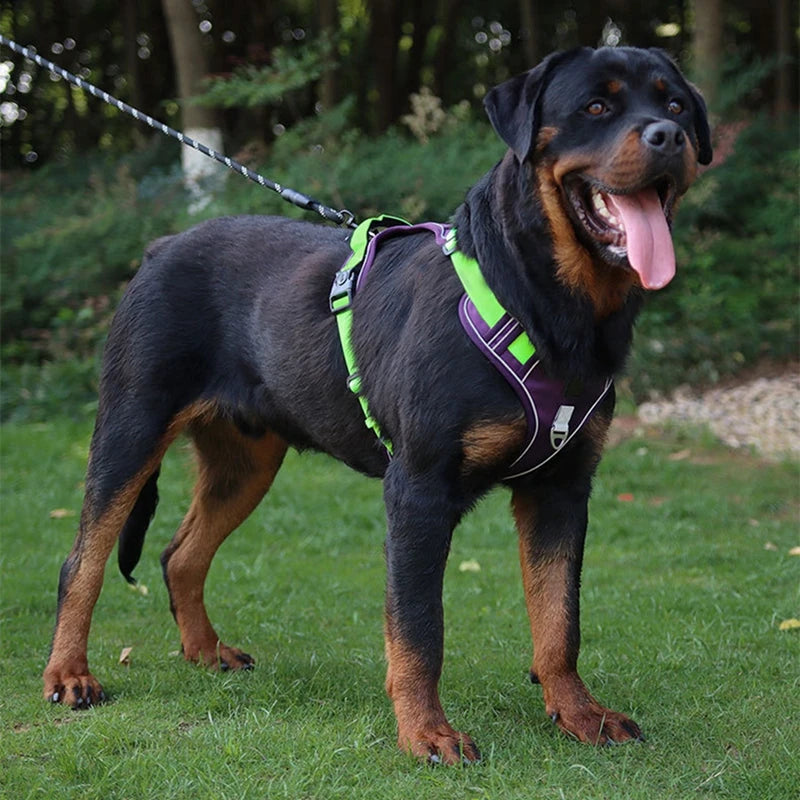 Dog Harness Reflective Medium and Large Dogs Tactical Vest Big 1680D Waterproof Oxford Cloth