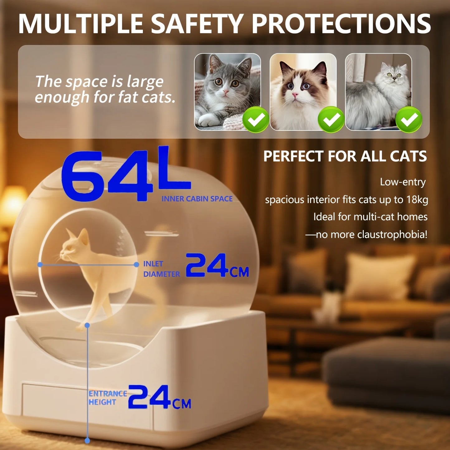 Self-Cleaning Cat Litter Box Automatic