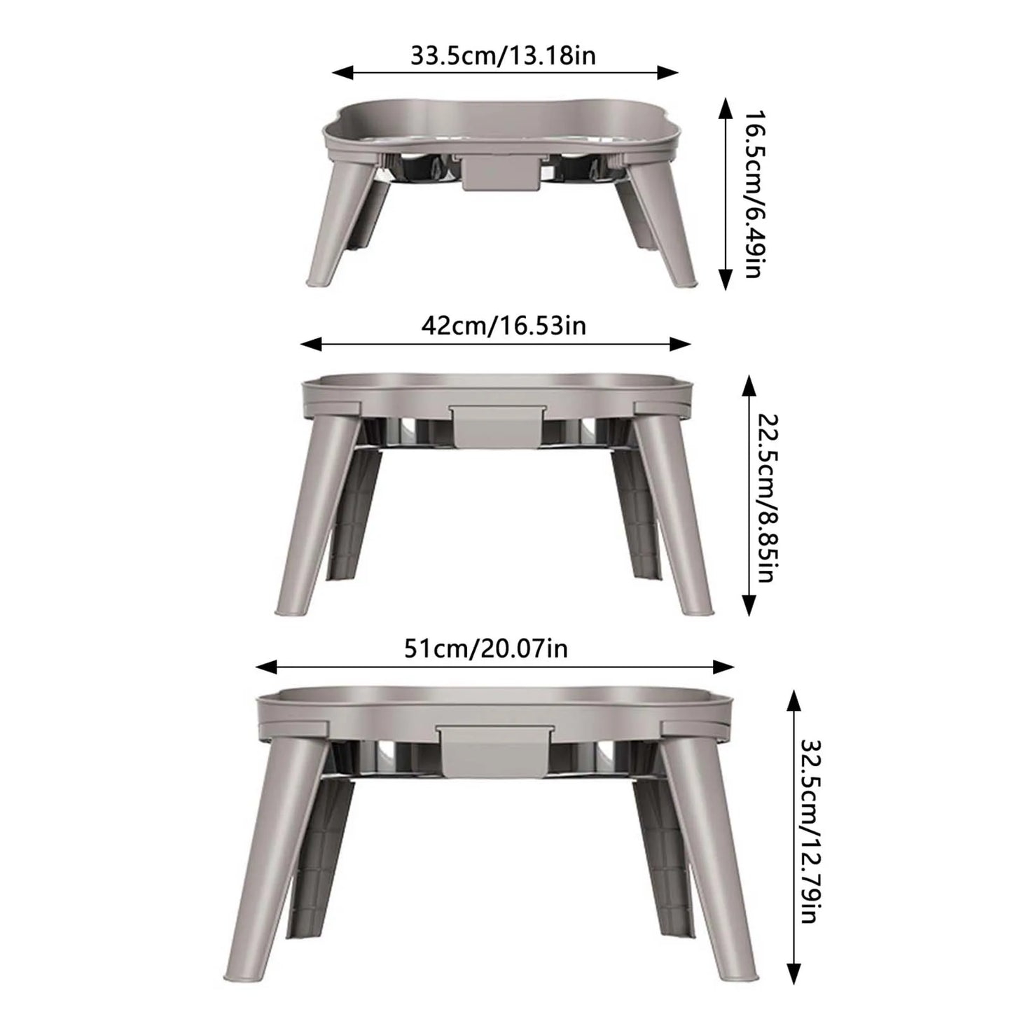 Raised Stand Elevated Dog Feeder Non-Slip and No Spill Design, Suitable for Improve Posture and Comfort