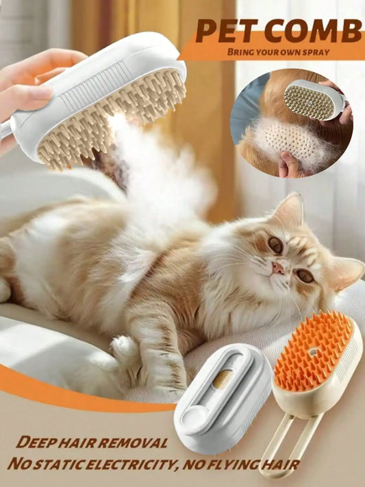 3-In-1 Pet Steam Brush