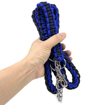 Nylon Braided Dog Collar And Leash Set Traction Rope For Small Medium Large Dog