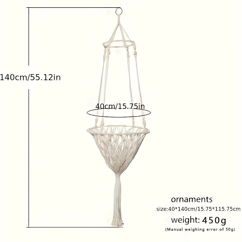 Extra Large Hand-woven Cotton Rope Cat Hammock 40cm/15.75in Super Load-bearing Durable Fits 2 Cats