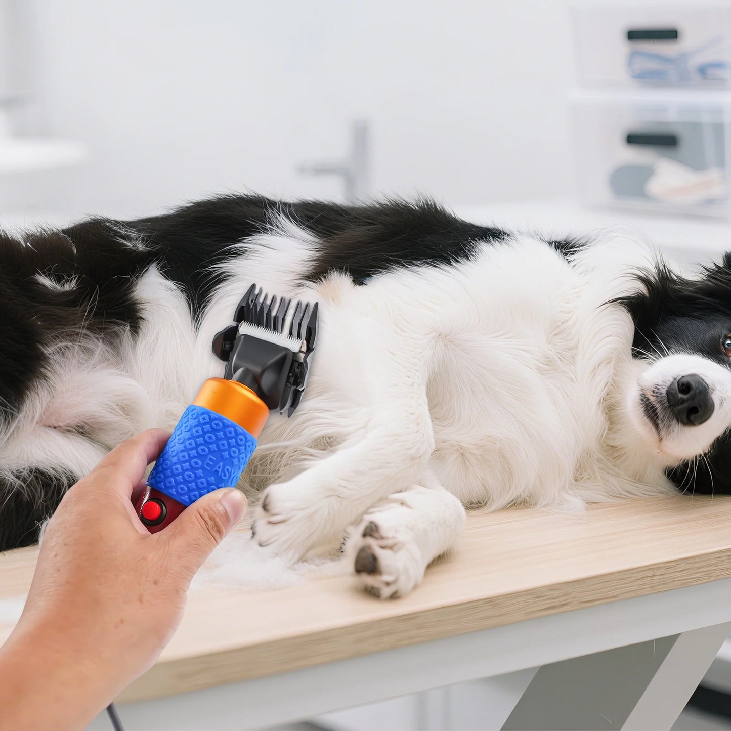 36W Professional Dog Clipper Grooming Kit Adjustable Comb & Detachable Blades Trimmer
