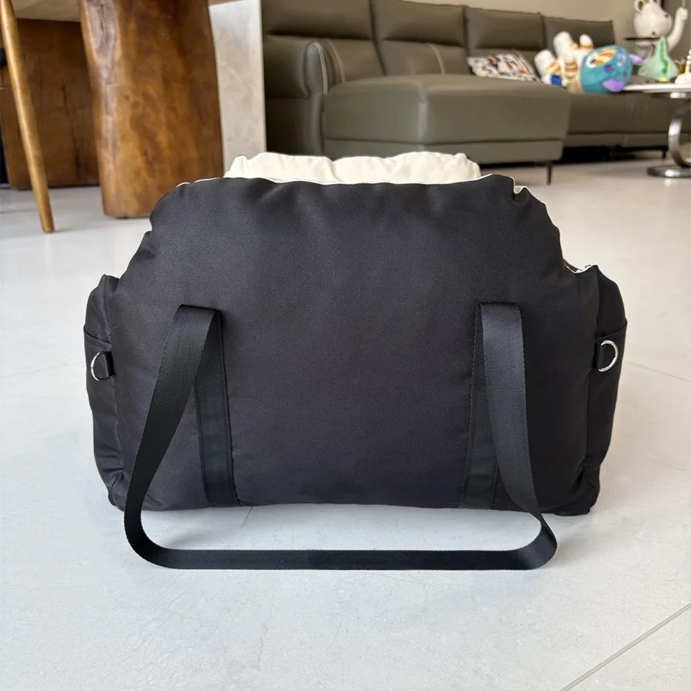 Dog Car Seat with Safety Belt, Booster Seat with Washable Cushion