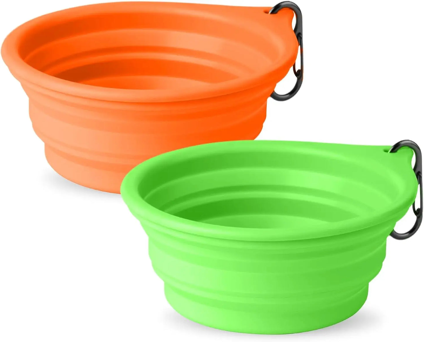 Collapsible Travel Dog Bowls 2-Pack, Portable Foldable Pet Water Dish for Cats Dogs