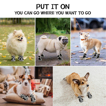 Dog Shoes Non-Slip Soles Thick Plush Protection Shoes Warm, Breathable Climbing Booties