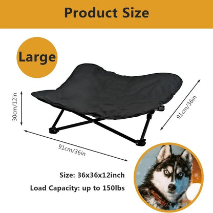 Elevated Dog Portable Cot, Folding, Padded comes with a Carrying Bag Included