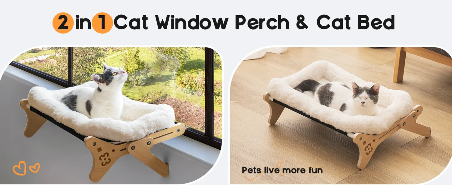 2 in 1 Cat Window or Floor Hammock