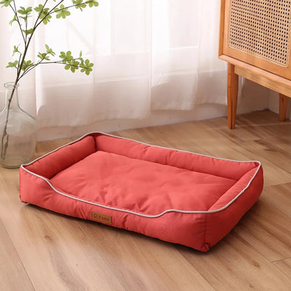 All-Season Square Pet Bed, Soft Thickened Waterproof Dog Mattress for Large Dogs & Cats