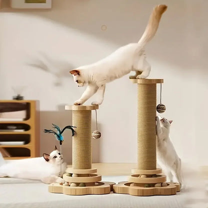 1pcs High-Quality Cat Scratch Post, Rotating Platform, Durable and Non Shedding