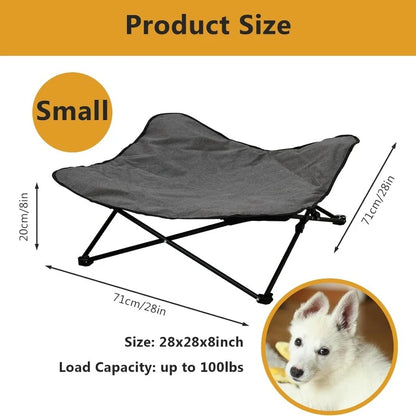 Elevated Dog Portable Cot, Folding, Padded comes with a Carrying Bag Included