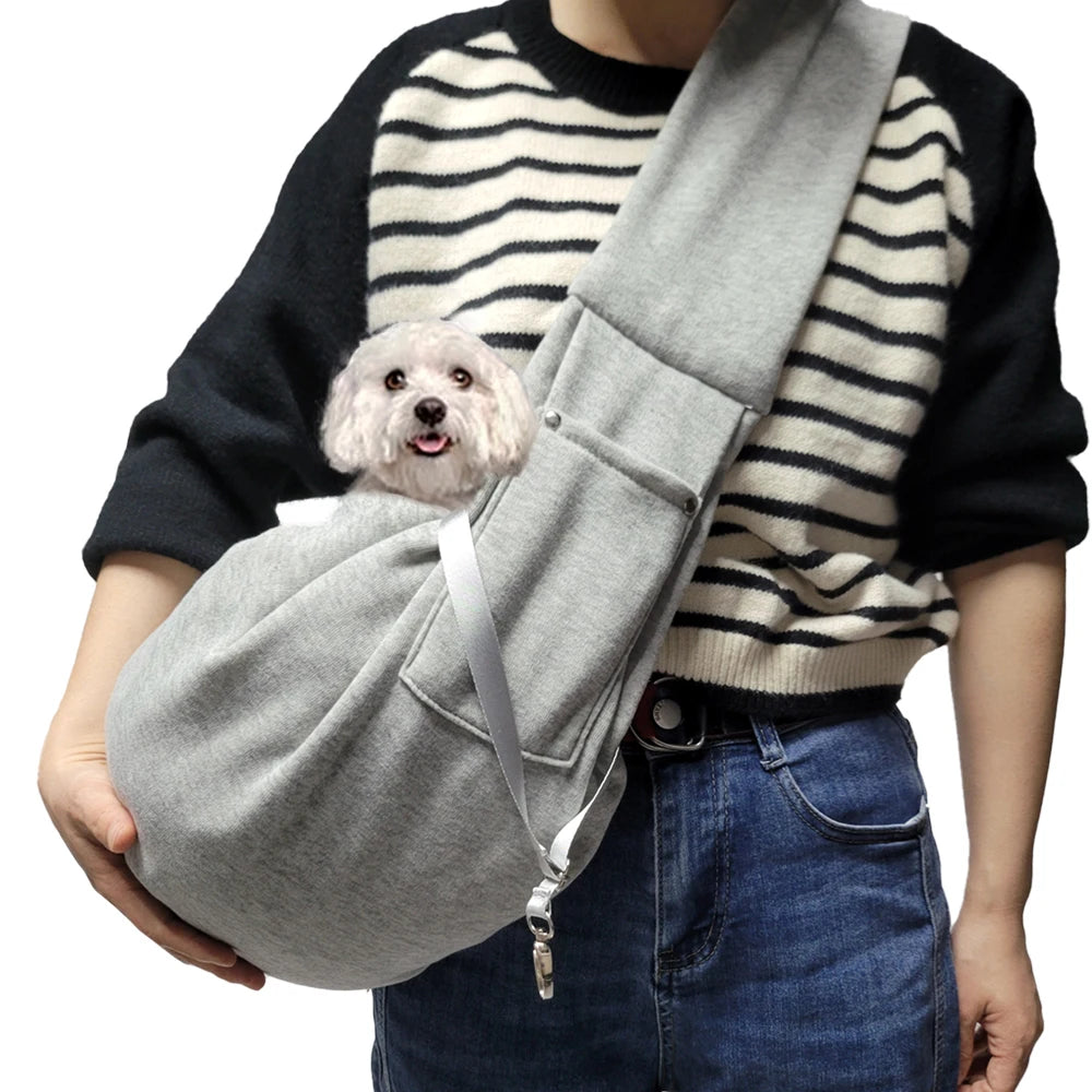 Pet Dog Carrier Sling Bag, Travel Shoulder Bags Portable Hand Free