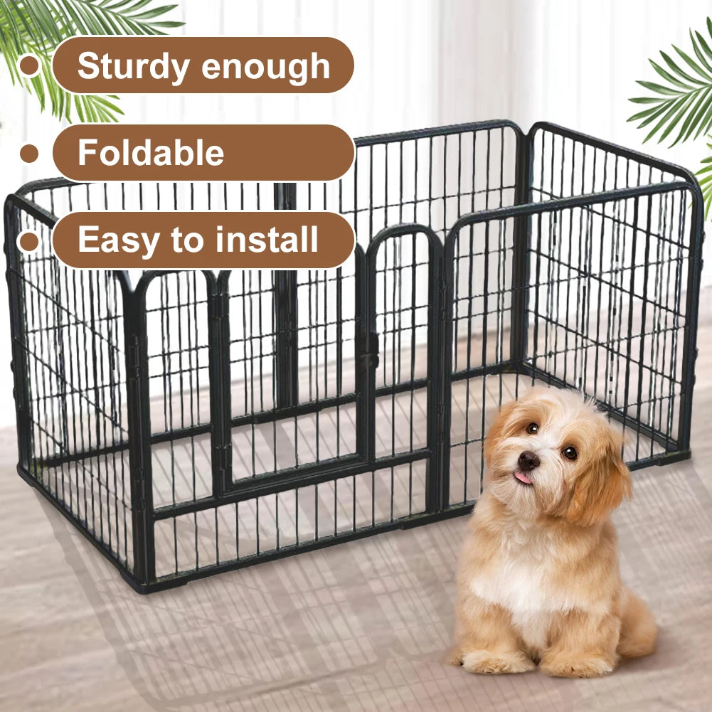 6 Panel Heavy Duty Portable Pet Playpen Indoor / Outdoor