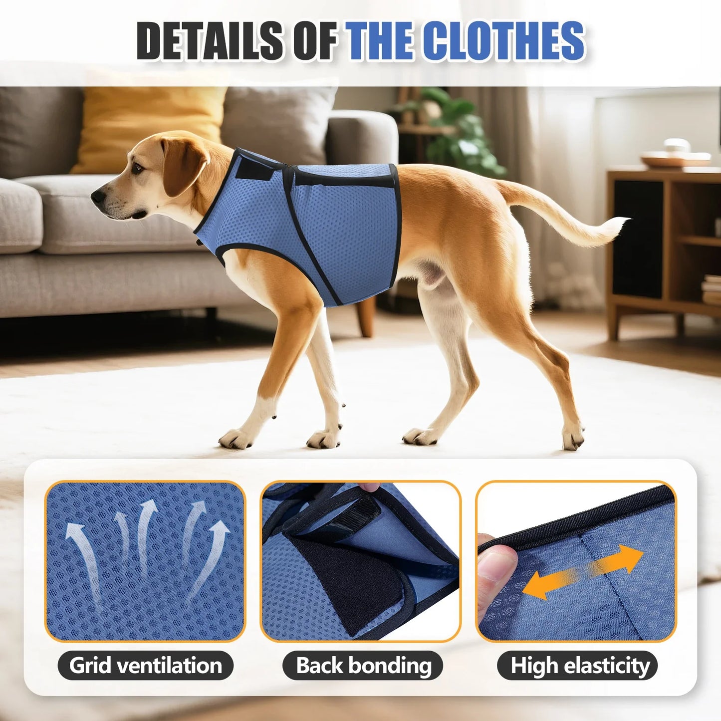 Dog Anxiety Jacket, for Thunder, Skin-Friendly - Keep Pet Calm, Anti Anxiety Vest