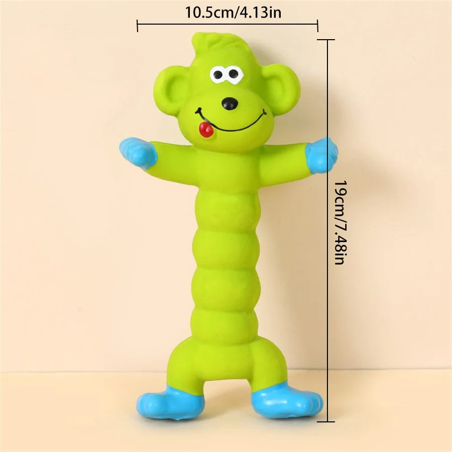 Dog Squeaky Toy,  Latex Teeth Cleaning Chew Toy Self-Play Interactive Puppy Pet Durable
