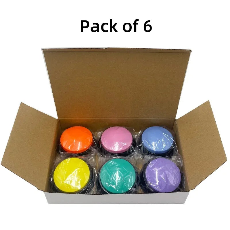 4, 6, 8PCS Dog Communication Buttons Voice Recording for Pet Training Buzzer 30 Second Record Playback