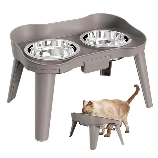 Raised Stand Elevated Dog Feeder Non-Slip and No Spill Design, Suitable for Improve Posture and Comfort