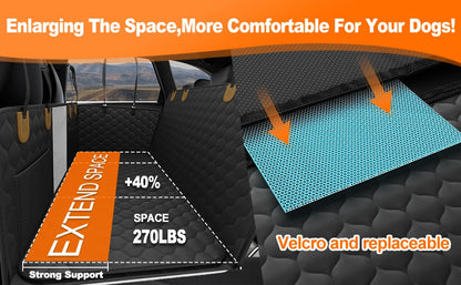 Waterproof Pet Travel, Foldable Rear Seat Protector