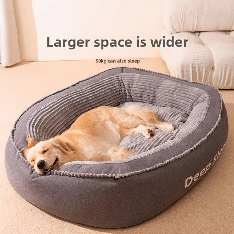 Pet Bed Round Dog Kennel Soft Washable Cushion Bed