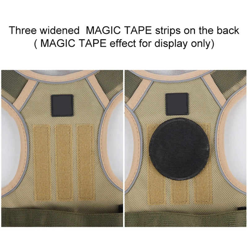 Dog Harness Reflective Medium and Large Dogs Tactical Vest Big 1680D Waterproof Oxford Cloth