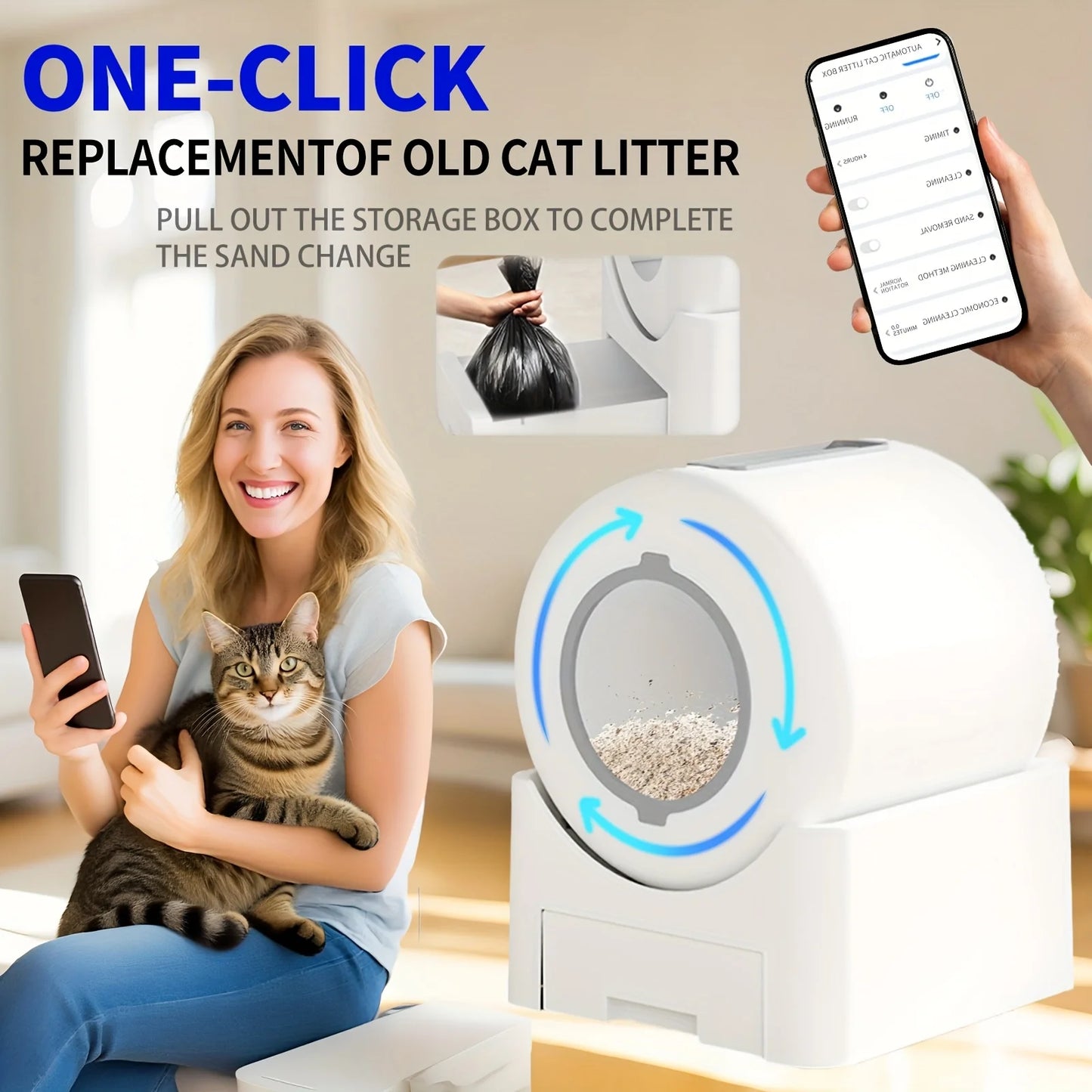 Self-Cleaning Cat Litter Box Automatic