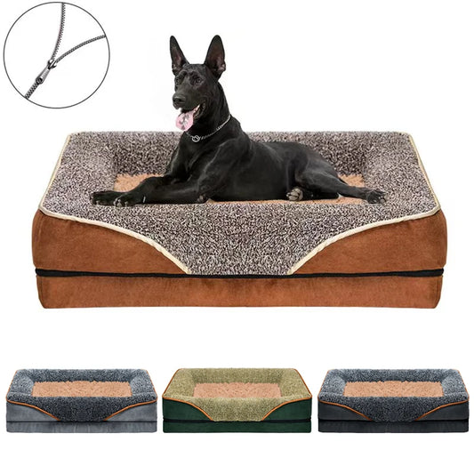 Oversized Dog Bed, Removable & Washable, Comfortable and Soft with Raised Edges,