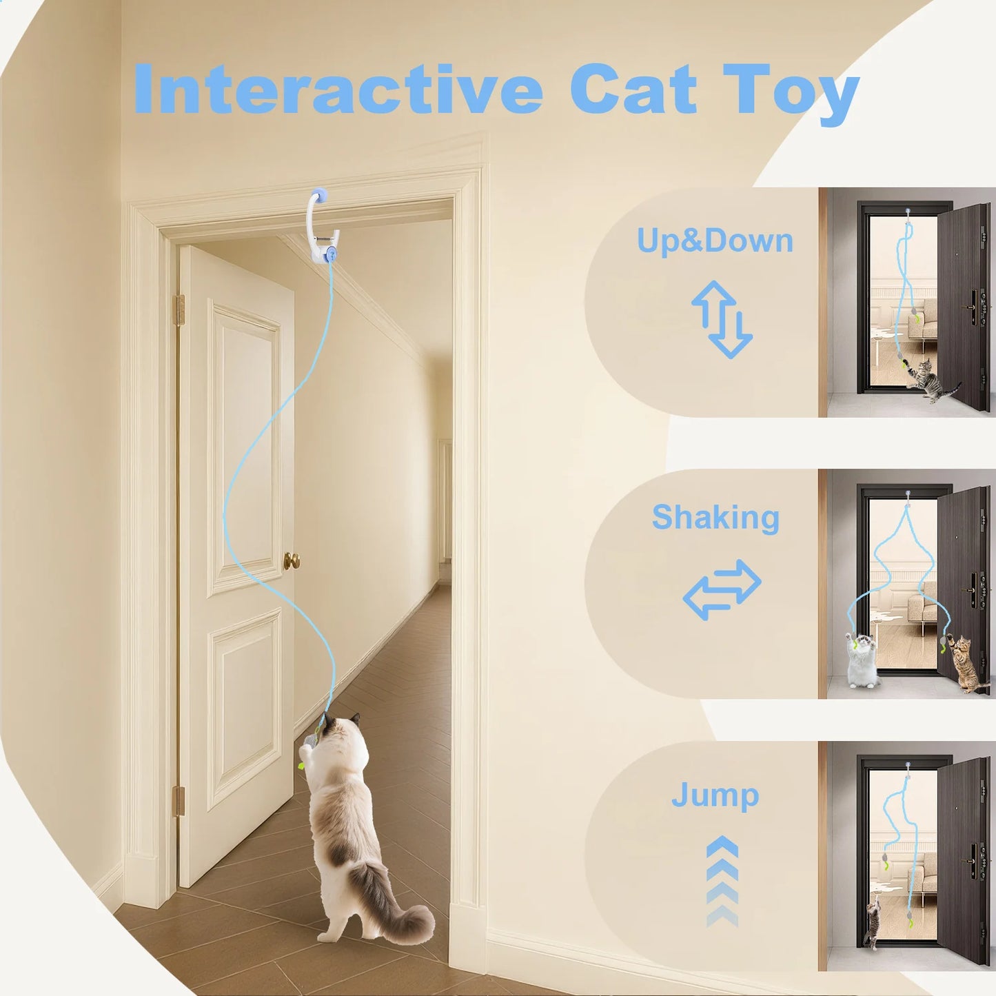 Door Hanging Interactive Cat Toy USB Rechargeable