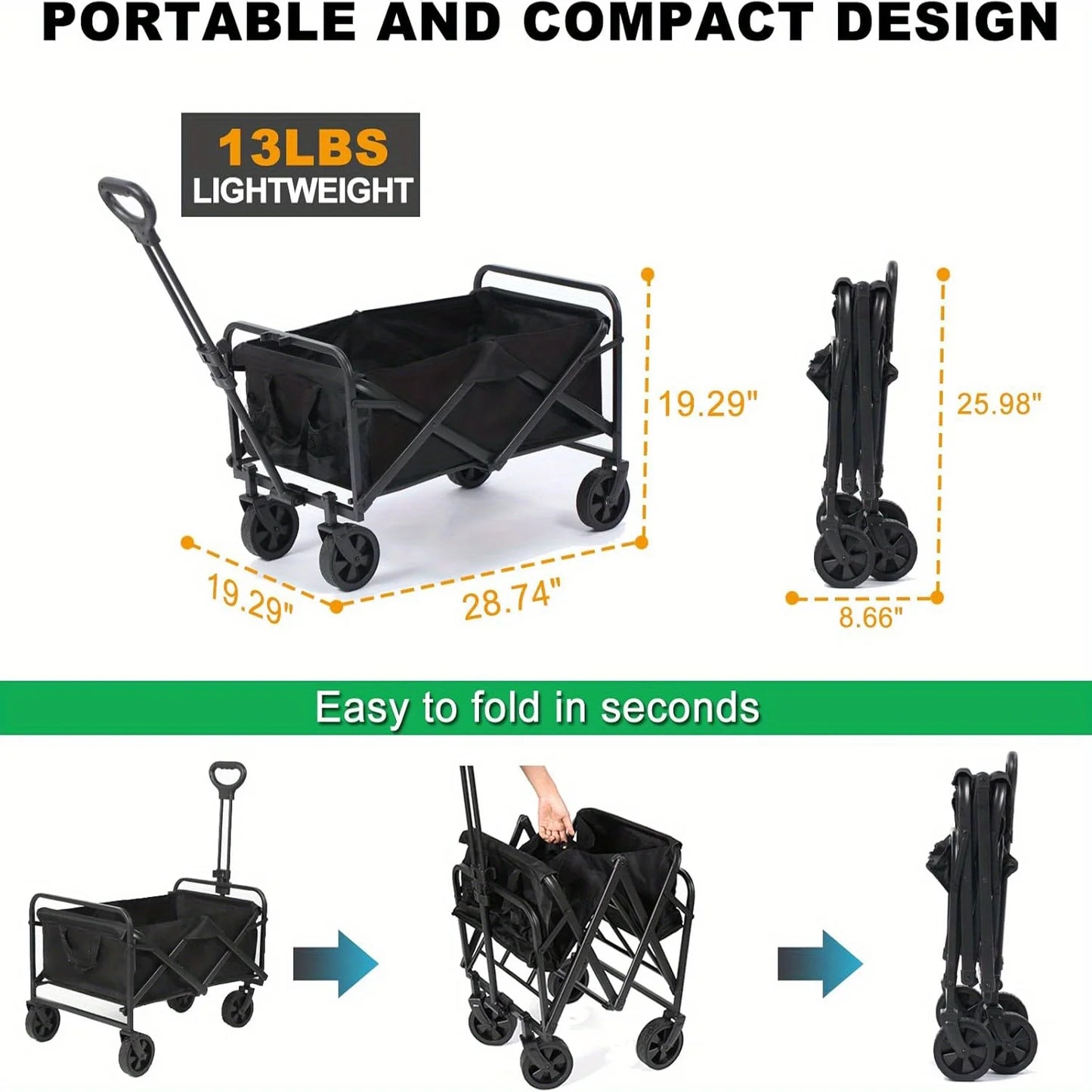 Sturdy Collapsible Folding Cart