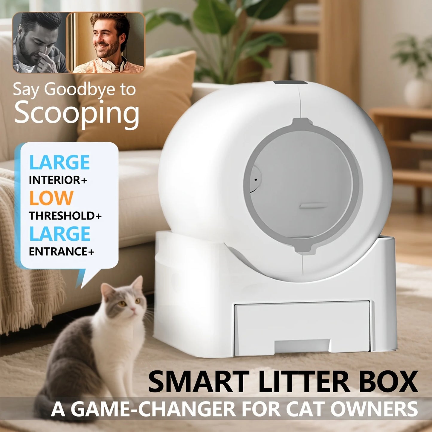 Self-Cleaning Cat Litter Box Automatic