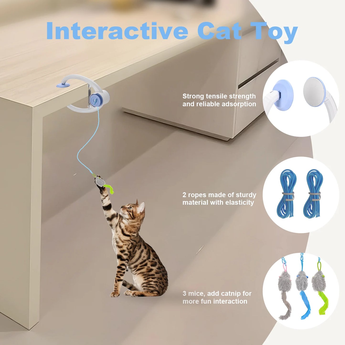 Door Hanging Interactive Cat Toy USB Rechargeable