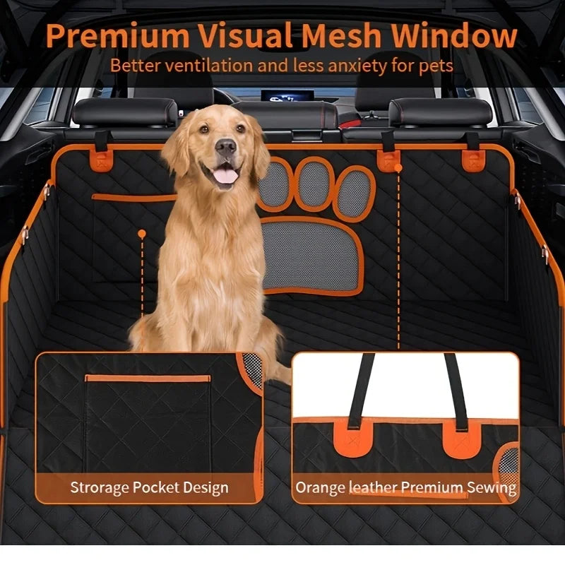 Dog Car Seat Cover, Hammock Style Heavy Duty Scratch Resistant Anti Slip Durable Soft Rear Seat Cover for Cars and Trucks