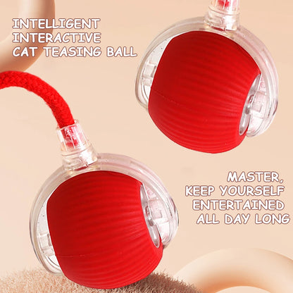 Cat Interactive Ball Toys Automatic Rolling Ball Rechargeable Self Rotating