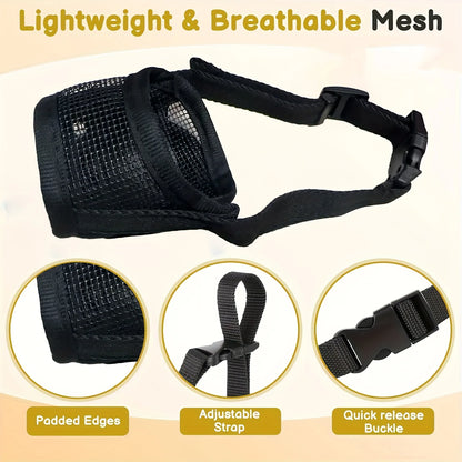Mesh Muzzle For Short Snout And Small Medium Dogs