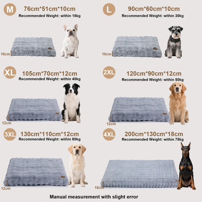 Ultra Plush Dog Bed Soft Pet Cushion with Washable Mat
